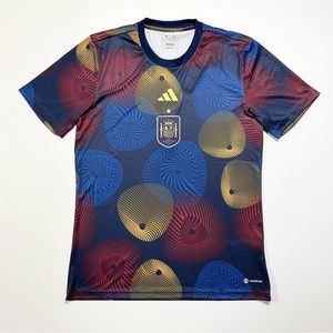 Adidas Spain Fifa World Cup Pre Match Shirt Men’s Size Medium (HF1421)